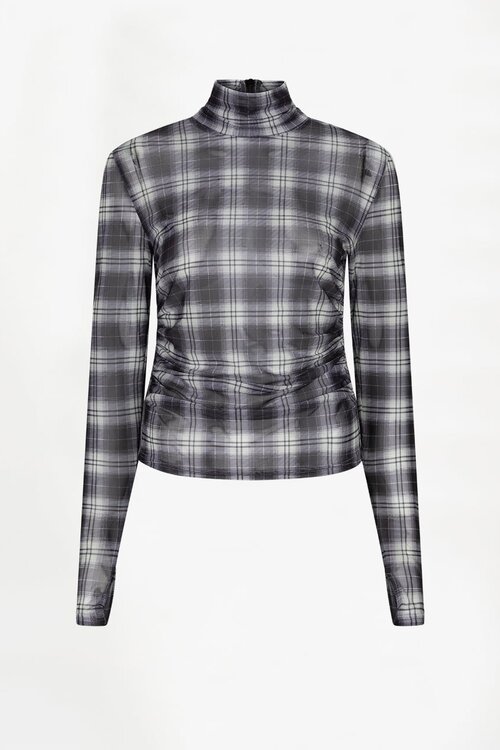 Dante 6 Multi Casha printed check mess top