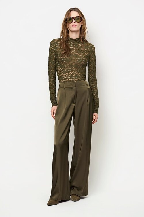 Dante 6 Irony lace turtle neck olijf