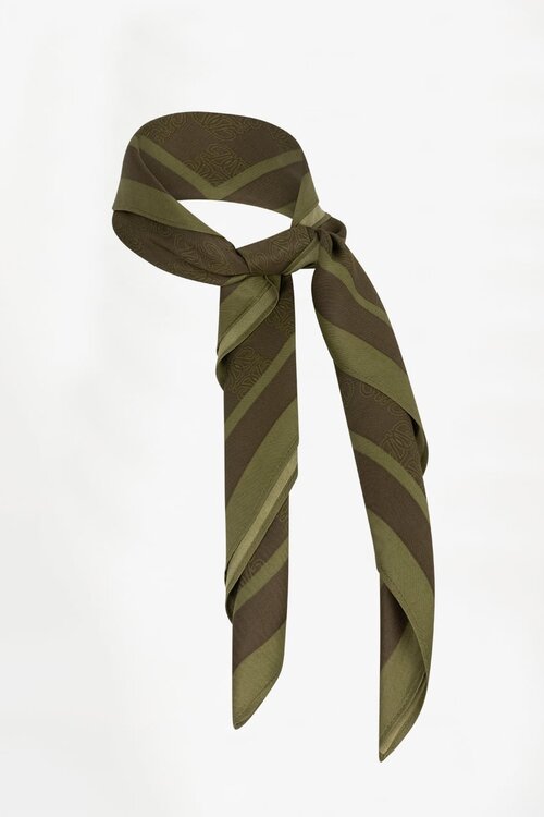 Dante 6 Monogram printed sjaal olijf