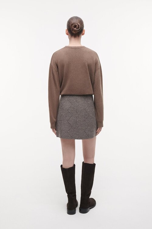 Studio AR by Arma Liliana Tweed mini rok bruin