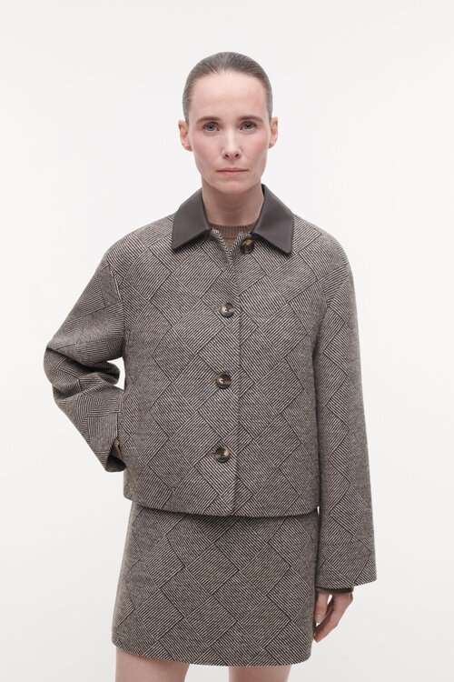 Studio AR by Arma Liliana Tweed mini rok bruin