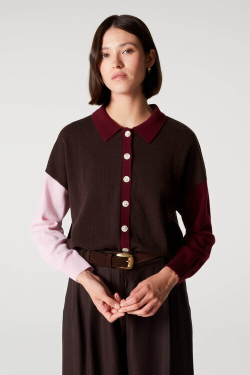 Absolut Cashmere Majura Fancy Vest Bruin