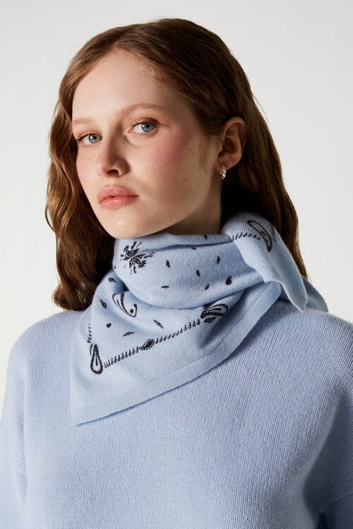 Absolut Cashmere Annabelle Print Sjaal Blue