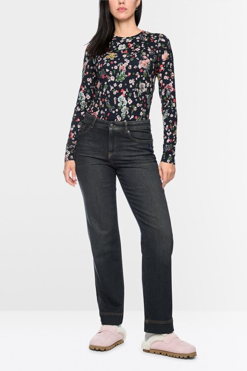 Marc Cain T-Shirt bloemen blauw