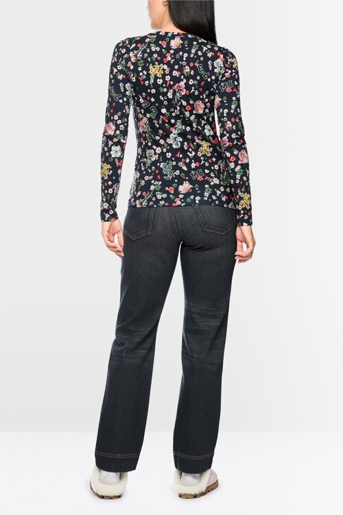 Marc Cain T-Shirt bloemen blauw