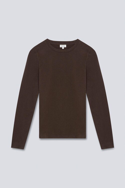 Neeve T-shirt lange mouw Bruin