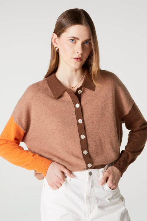 Absolut Cashmere Majura Vest donker camel