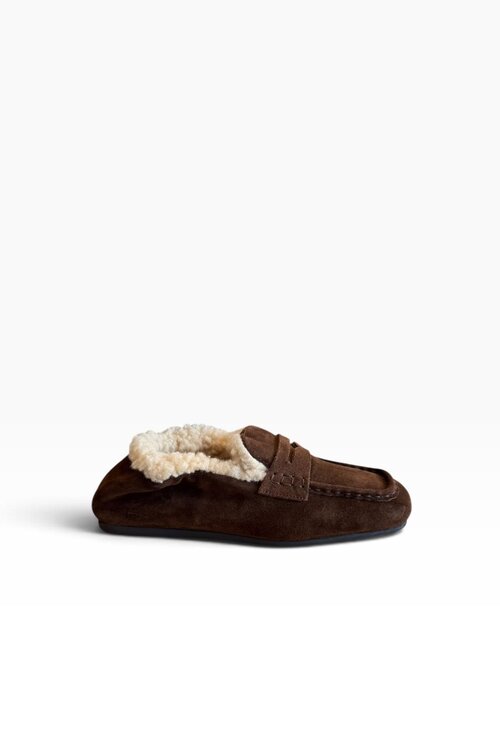 Posa Penny Loafer Squere Fur
