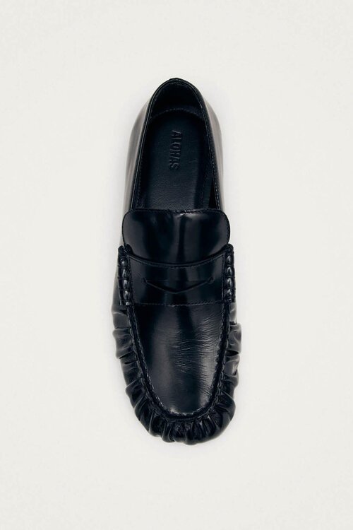 ALOHAS Aven Leather Loafers Zwart