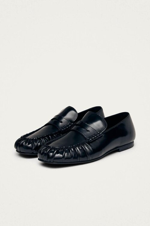ALOHAS Aven Leather Loafers Zwart