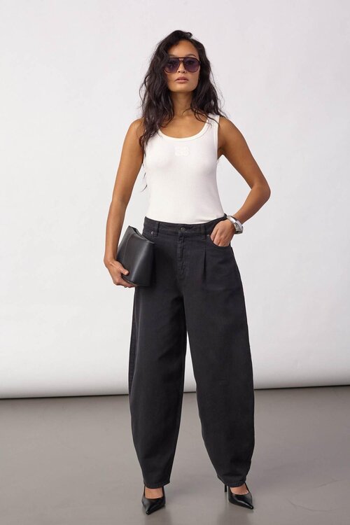 Co'couture Akira Barrel Jeans zwart