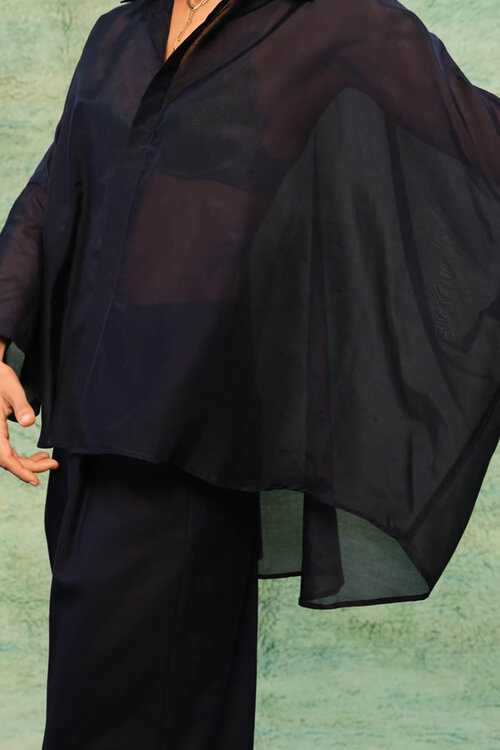 Sea Me Happy Blouse navy
