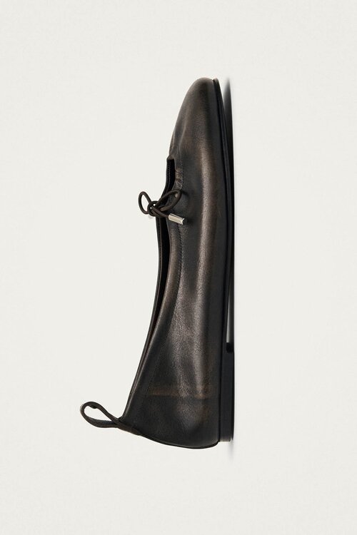 ALOHAS Brown Rosalind Leather Ballet Flats