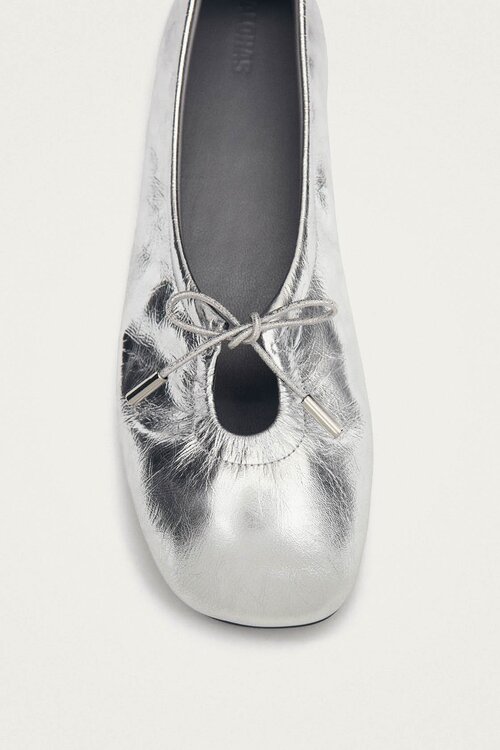 ALOHAS Zilver Rosalind Leather Ballet Flats
