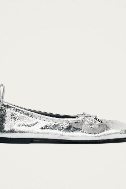ALOHAS Zilver Rosalind Leather Ballet Flats