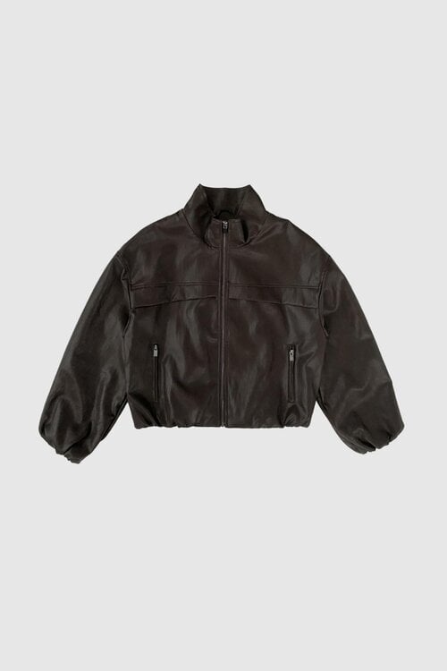 WITHBLACK Dark Brown WBLAISHA VEGAN JACKET