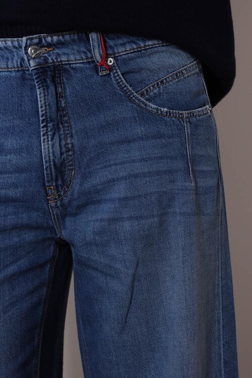 Cambio Blauwe Pallazo Advance Wide leg Jeans