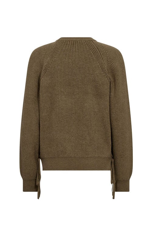 Co'couture Row Strik Knit Trui Kaki