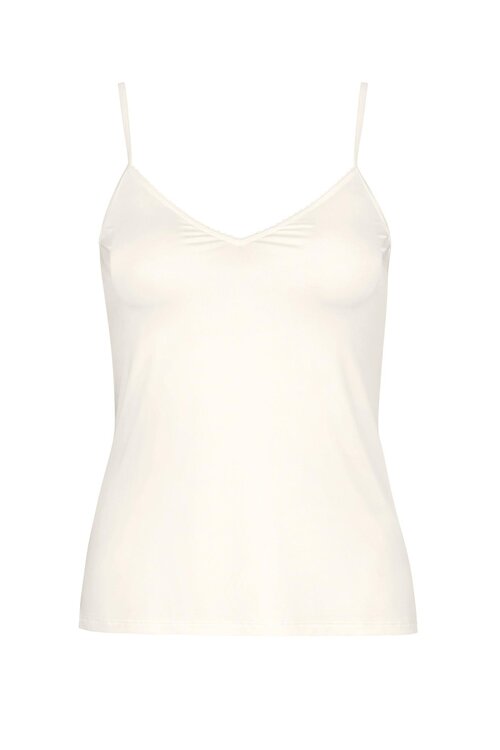 Hanro Off White Satin de Luxe spaghetti top