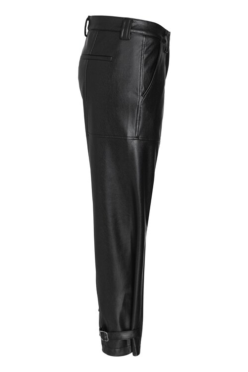 Cambio Black Malin Faux Leather Trousers