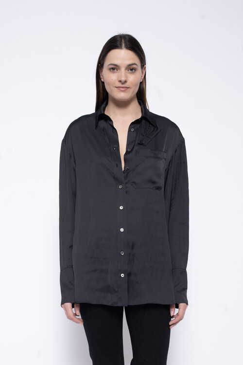 Zadig & Voltaire Zwart Satijnen Blouse