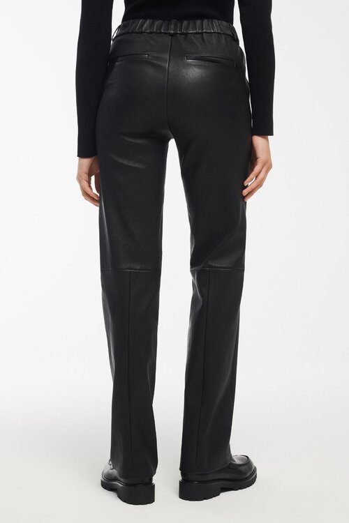 Studio AR by Arma Zwart Leren straight broek Ailis