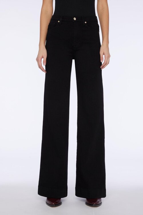 7 For All Mankind Zwarte Modern Dojo Wide Leg Jeans