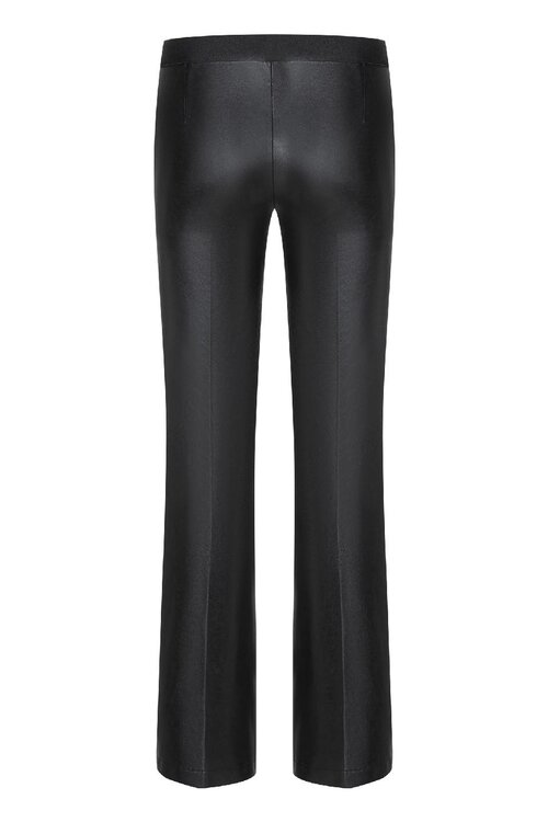 Cambio Zwarte Flower Fake Leather Flared