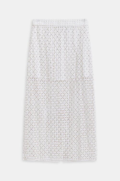 Essentiel Antwerp Wit Sequin Mesh Rok
