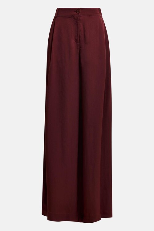 Essentiel Antwerp Bordeaux Wide Leg Pantalon