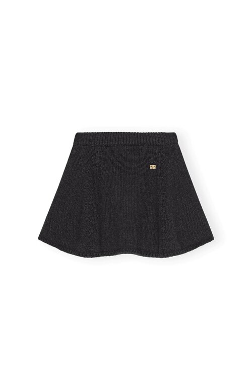 Ganni Anthraciet Mini Rok