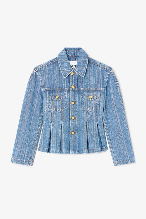 Ganni Blauw Jeans Jack