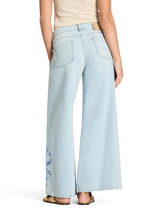 Cambio Lichtblauwe Palazzo Jeans