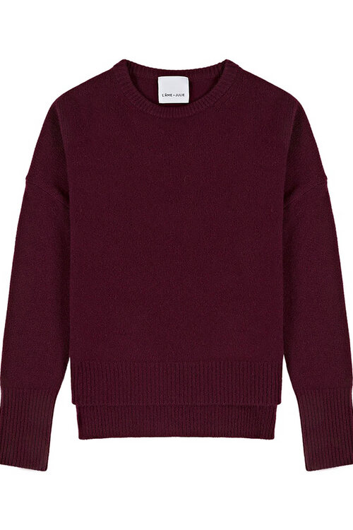 L'Ame de Julie Bordeaux Julia Cashmere Trui