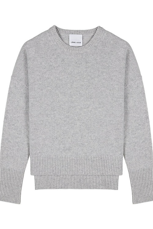 L'Ame de Julie Lichtgrijs Julia Cashmere Trui