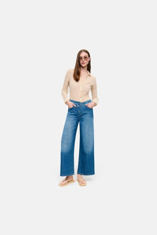 Cambio Indigo Baggy Wide leg Jeans