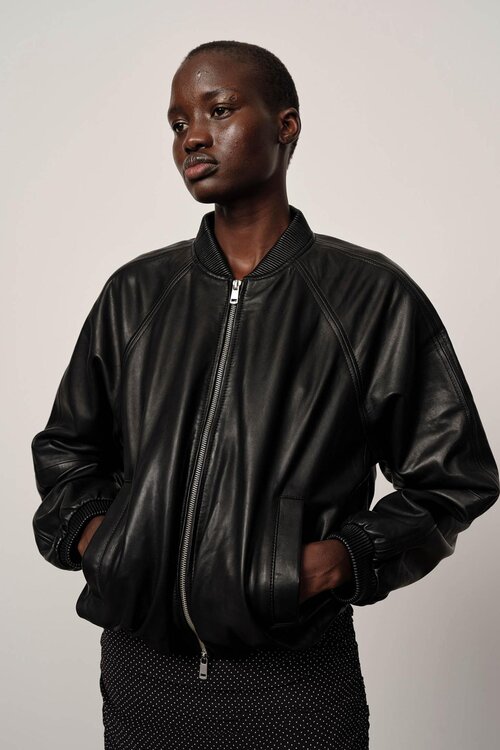 Herskind Zwarte Yvette Leren Bomber