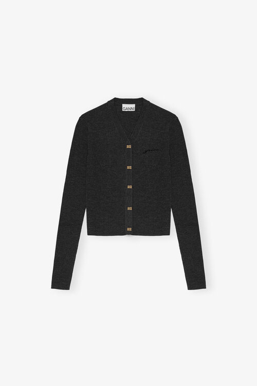 Ganni Anthraciet Cardigan