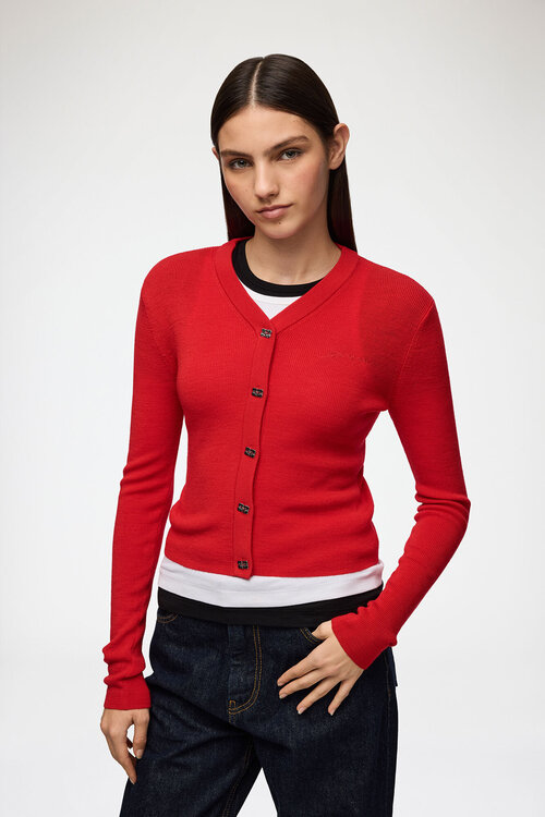 Ganni Rood Cardigan