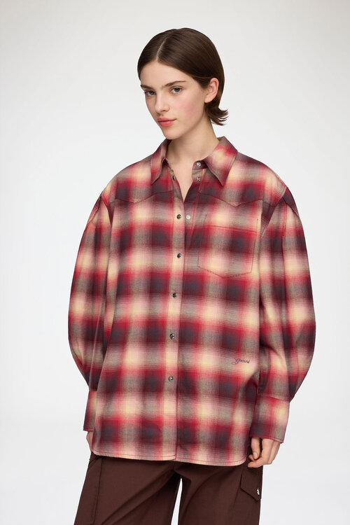 Ganni Bordeaux Blouse