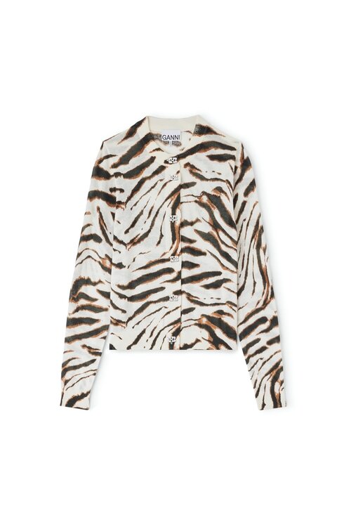 Ganni Cardigan zebra