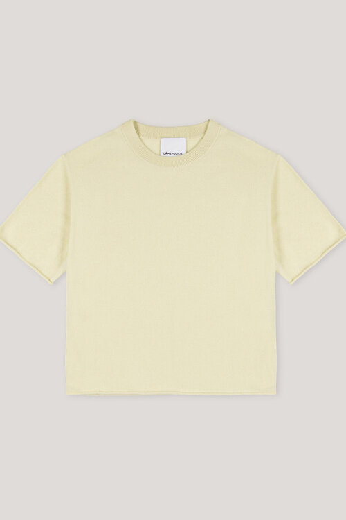 L'Ame de Julie Geel Knitted T-shirt 100% Cashmere