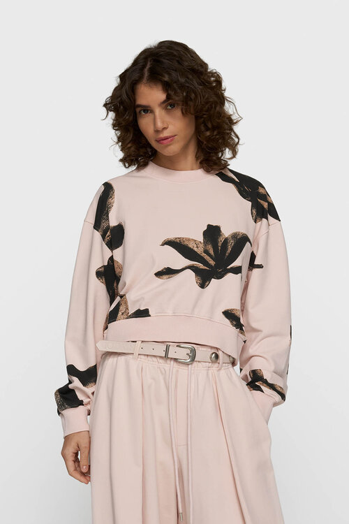 10Days cropped sweater flower powder