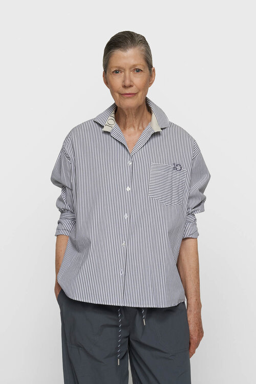 10Days shirt stripes wit/blauw