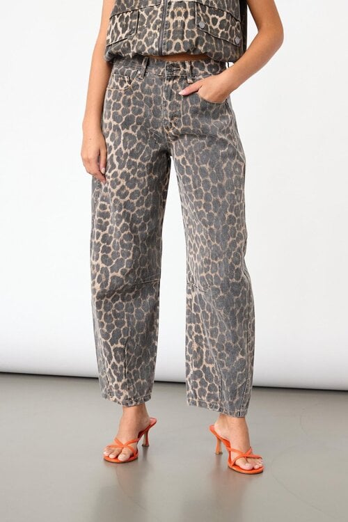 Sister Point Fiora barrel broek luipaard
