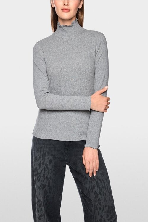 Marc Cain T shirt met turtle neck grijs