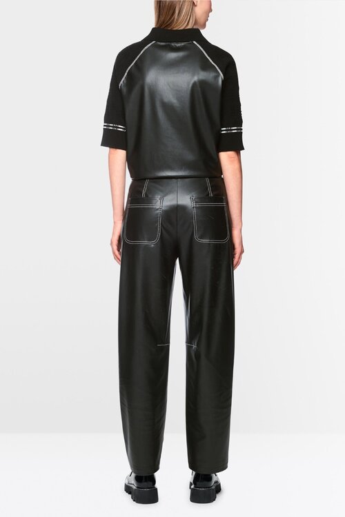 Marc Cain Leren broek zwart
