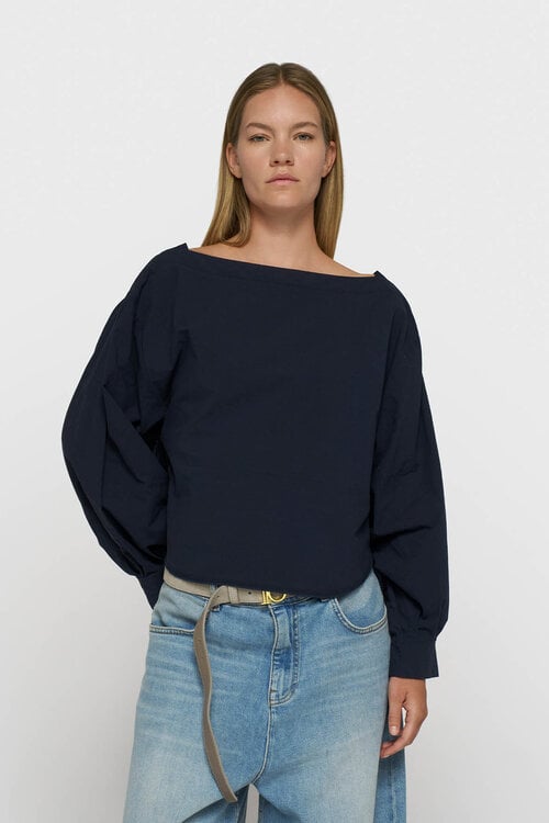 10Days boatneck blouse poplin night