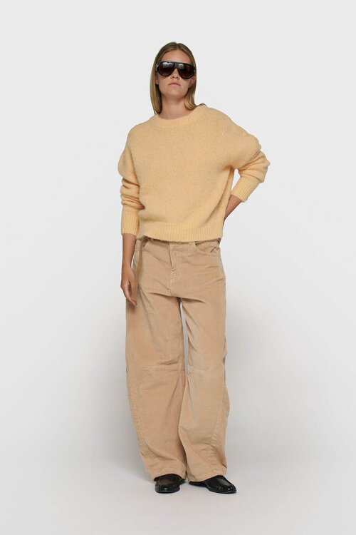 10Days hairy knit sweater camel