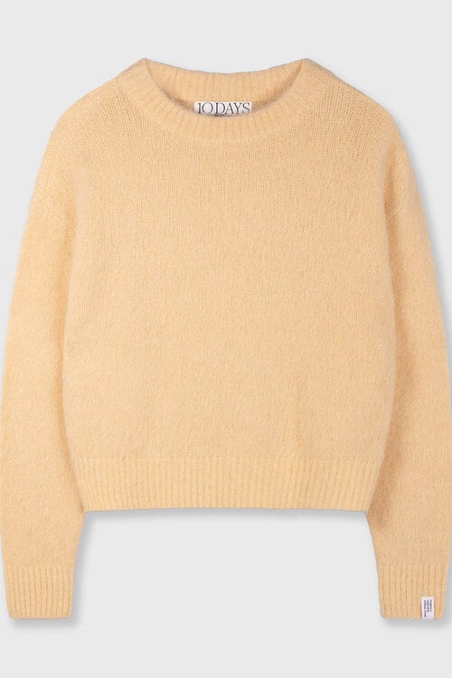 10Days hairy knit sweater camel